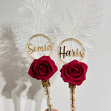 Red Rose Nikkah Pens - Wedding, Bridal - Custom, Personalised