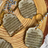 Ayatul Kursi Moroccan Shaped Keychains, Car Hangings, Ornaments, Islamic Gift, Eid Gift