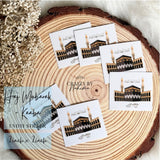 Hajj Mubarak Kaaba UVDTF Sticker, Resin Transfer Sticker