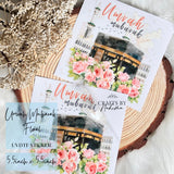 Umrah Mubarak Floral Kaaba UVDTF Sticker, Resin Transfer Sticker