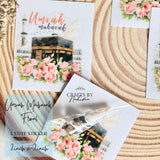 Umrah Mubarak Floral Kaaba UVDTF Sticker, Resin Transfer Sticker