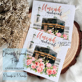 Umrah Mubarak Floral Kaaba UVDTF Sticker, Resin Transfer Sticker