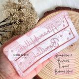 Alhamdulillah and Bismillah Engraved Square Bookmark Silicone Mould - Resin, Jesmonite, Wax