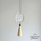 Clear Laser Engraved Travel Dua Hanging Ornament
