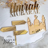 Umrah Mubarak Cake Charms, Cake Toppers