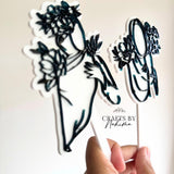Hijab Line Art Cake Toppers - 3D acrylic