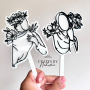 Hijab Line Art Cake Toppers - 3D acrylic