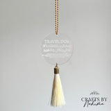 Clear Laser Engraved Travel Dua Hanging Ornament