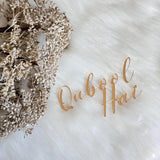 Qubool Hai Single Layer Mirrored Cake Charm, Cake Topper, Placename