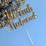 Umrah Mubarak Layered Mirrored Cake Charm, Cake Topper, Placename
