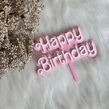 Barbie Themed Layered Mirrored Cake Charm, Cake Topper
