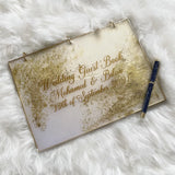 A4 Ivory and Gold Glitter Guestbook CraftsbyNahima