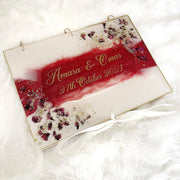 Dried Petal Textured Guestbook CraftsbyNahima