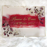 Dried Petal Textured Guestbook CraftsbyNahima