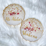 Crushed Petal White Coasters CraftsbyNahima