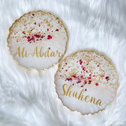 Crushed Petal White Coasters CraftsbyNahima