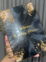 Black and Grey Marbled Notebook CraftsbyNahima