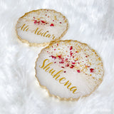 Crushed Petal White Coasters CraftsbyNahima