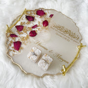 White Opal and Gold Ring Tray CraftsbyNahima