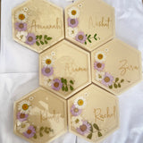 Ivory Floral Personalised Coasters CraftsbyNahima