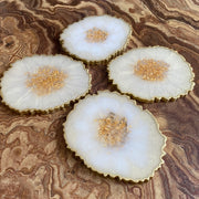 Ivory, White and Gold Foil Egg Coasters CraftsbyNahima