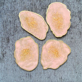 Blush Pink and Gold Rustic Coasters CraftsbyNahima