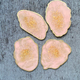 Blush Pink and Gold Rustic Coasters CraftsbyNahima