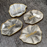 Black and White Marbled Coasters CraftsbyNahima