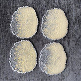 Ivory and Silver Foil Egg Coasters CraftsbyNahima
