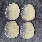 Ivory and Silver Foil Egg Coasters CraftsbyNahima